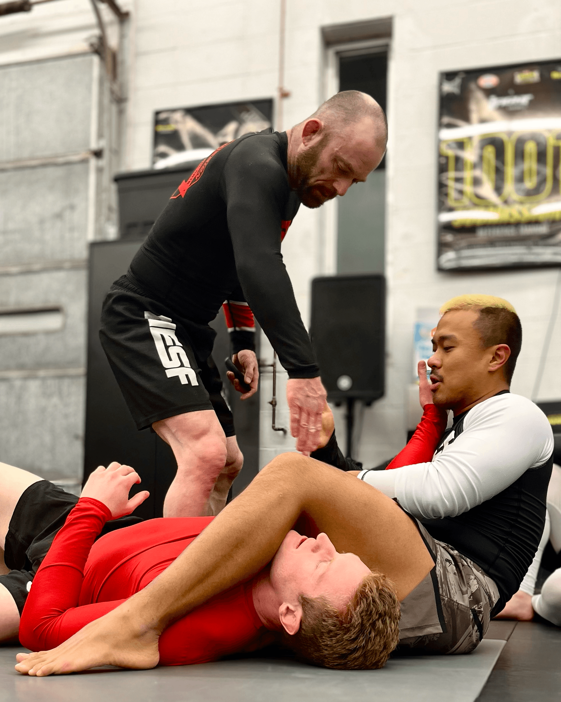 Head instructor giving individual feedback.